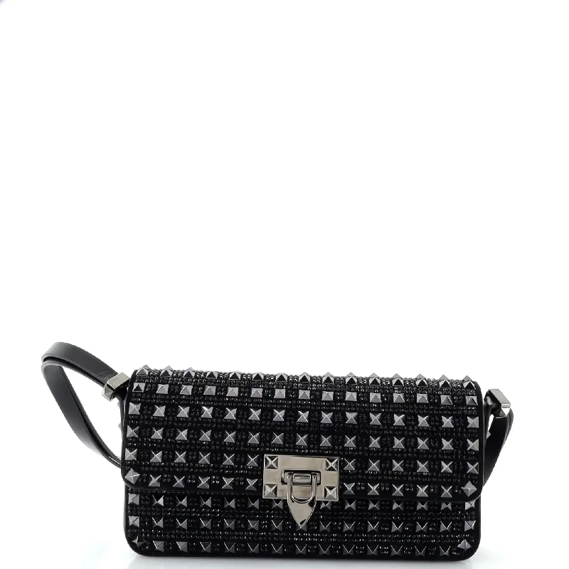 Quilted Shoulder Bag in Cream for a Classic and Elegant LookRockstud23 Shoulder Bag Studded Leather East West Quilted Shoulder Bag in Cream for a Classic and Elegant LookRockstud23 Shoulder Bag Studded Leather East West
