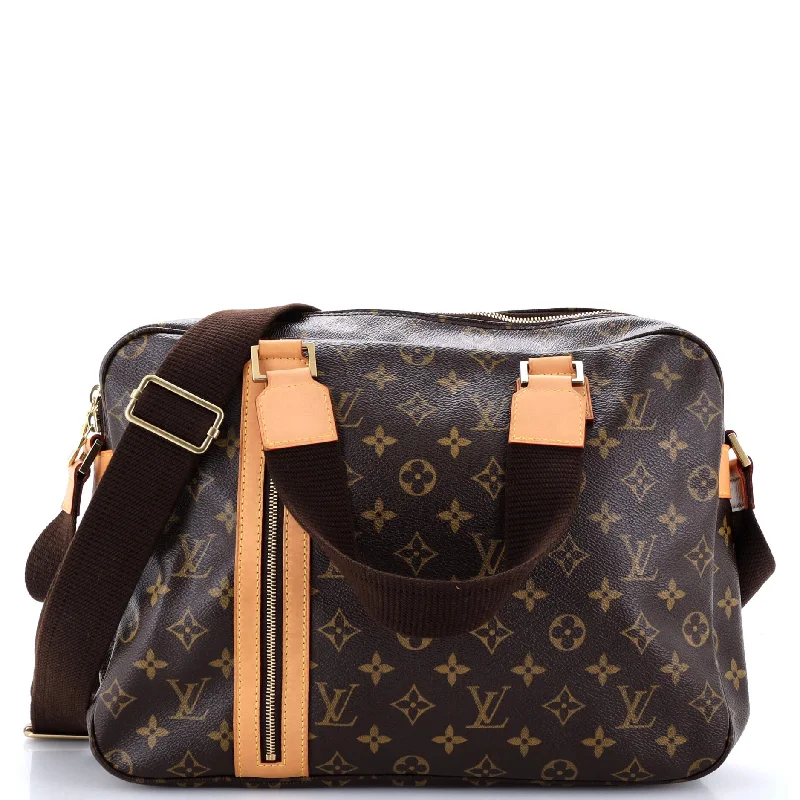 Crossbody Shoulder Bag in Black Leather with Gold Hardware for Night OutsSac Bosphore Handbag Monogram Canvas Crossbody Shoulder Bag in Black Leather with Gold Hardware for Night OutsSac Bosphore Handbag Monogram Canvas