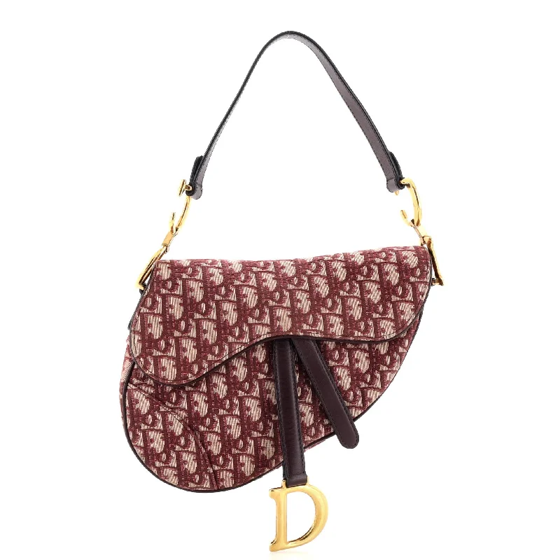Women's Shoulder Bag with Fringe Details in Brown for a Bohemian StyleSaddle Handbag Oblique Canvas Medium Women's Shoulder Bag with Fringe Details in Brown for a Bohemian StyleSaddle Handbag Oblique Canvas Medium
