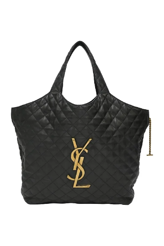 Women's Large Leather Shoulder Bag in Brown with Multiple Compartments for Work[WB5440] Saint Laurent | Shoulder Bag