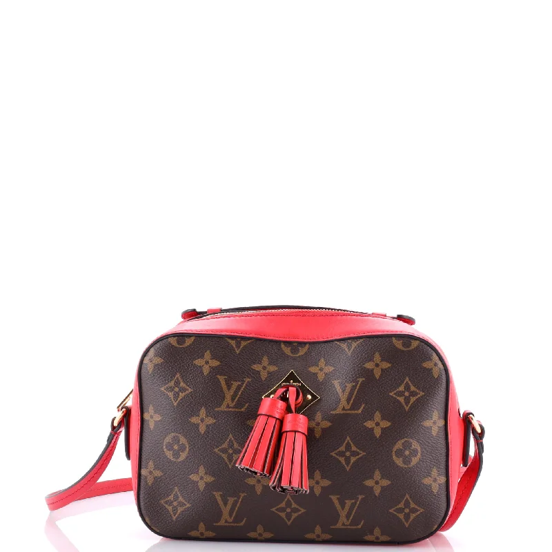 Women's Shoulder Bag with Adjustable Strap in Pink for ComfortSaintonge Handbag Monogram Canvas with Leather Women's Shoulder Bag with Adjustable Strap in Pink for ComfortSaintonge Handbag Monogram Canvas with Leather