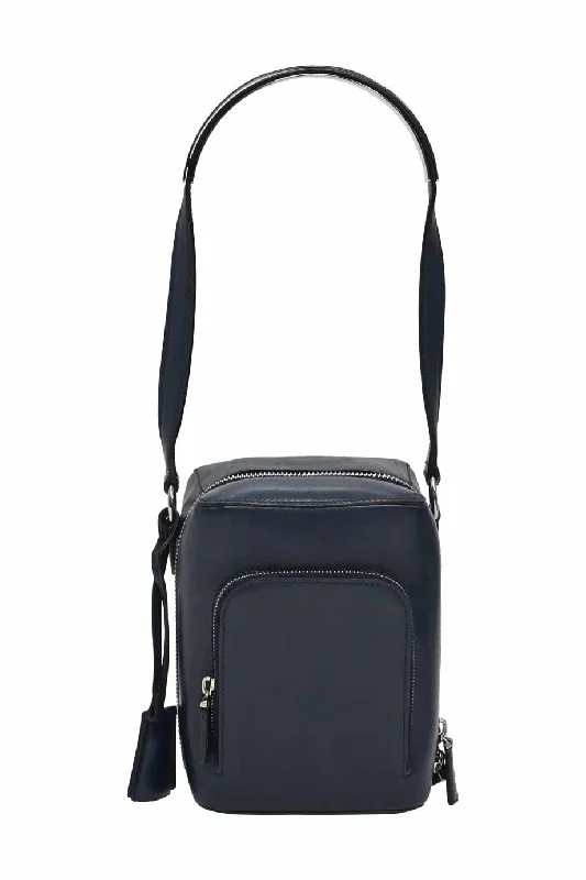Embroidered Denim Shoulder Bag in Blue for a Vintage Vibe[WB5651] Salvatore Ferragamo | Cross-Body Bag