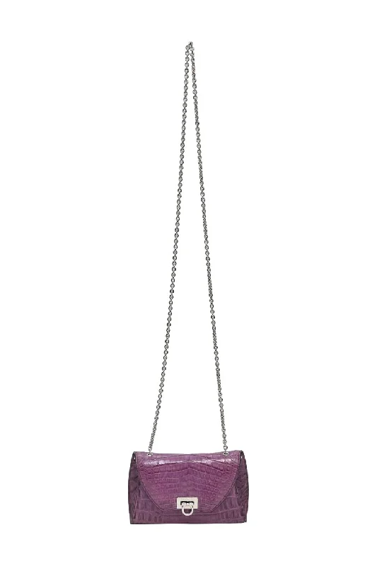 Women's Shoulder Bag with Faux Fur Strap in White for Winter Style[WB5652] Salvatore Ferragamo | Cross-Body Bag