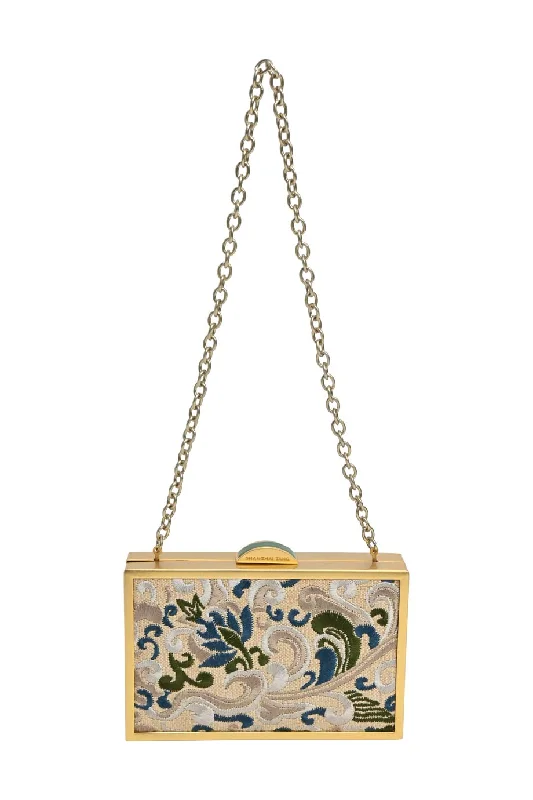 Crossbody Shoulder Bag in Black Leather with Gold Hardware for Night Outs[WB5538] Shanghai Tang | Cross-Body Bag
