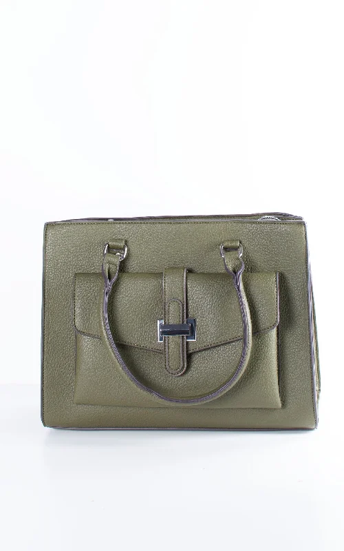 Tote Bag with RFID - Blocking Pocket in Black for Protecting Your Cards and InformationSheryl Tote Bag | Khaki Tote Bag with RFID - Blocking Pocket in Black for Protecting Your Cards and InformationSheryl Tote Bag | Khaki
