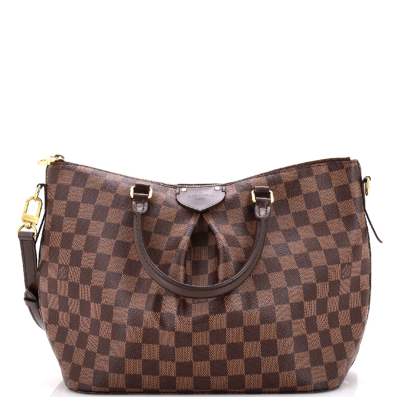 Women's Shoulder Bag with Faux Fur Strap in White for Winter StyleSiena Handbag Damier PM