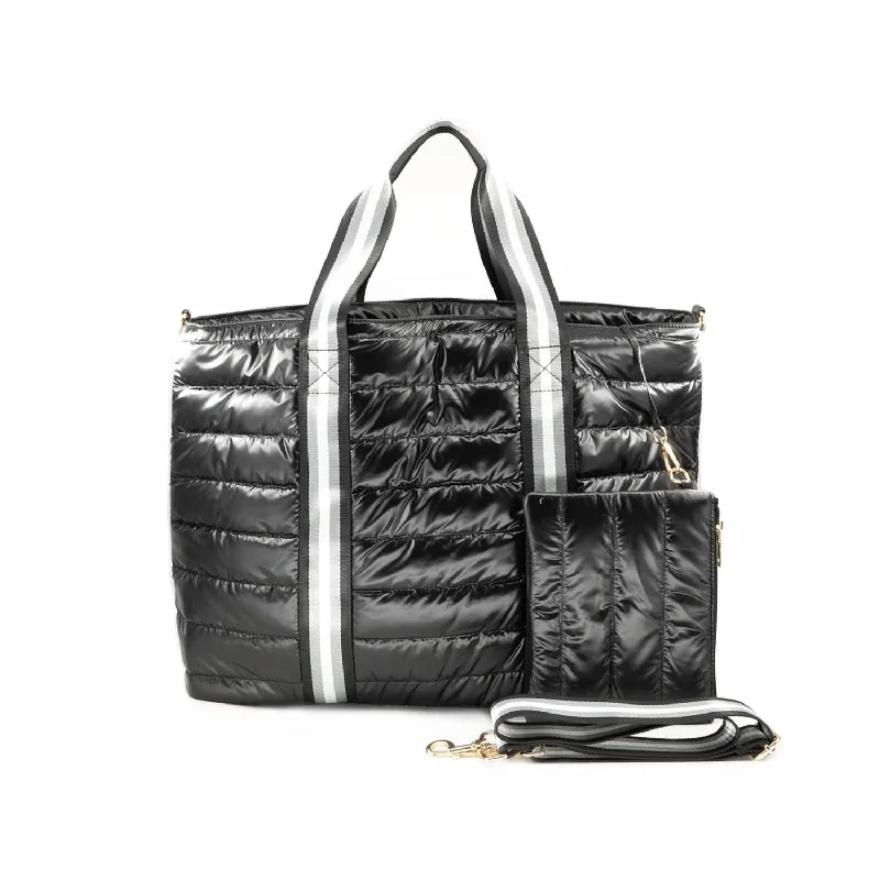 Geometric - Printed Tote Bag in Multicolor for a Contemporary and Trendy OutfitSt Barth's Getaway Tote Bag In Black Geometric - Printed Tote Bag in Multicolor for a Contemporary and Trendy OutfitSt Barth's Getaway Tote Bag In Black