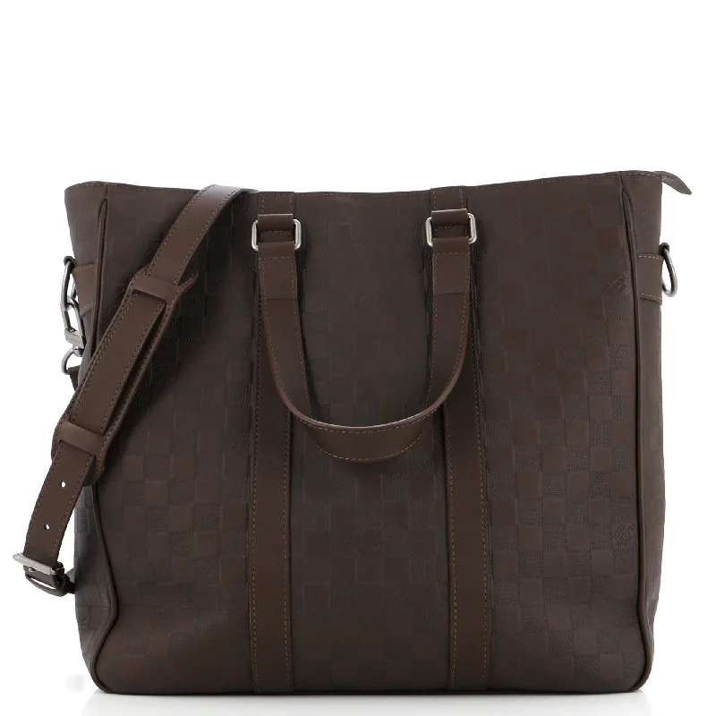 Crossbody Shoulder Bag in Black Leather with Gold Hardware for Night OutsTadao Handbag Damier Infini Leather MM Crossbody Shoulder Bag in Black Leather with Gold Hardware for Night OutsTadao Handbag Damier Infini Leather MM