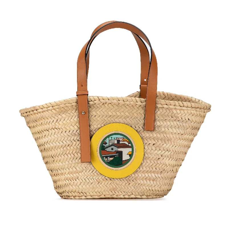 Women's Tote Bag with Detachable Pouch in Purple for Added ConvenienceTan LOEWE Ken Price L.A. Series Raffia Basket Tote Women's Tote Bag with Detachable Pouch in Purple for Added ConvenienceTan LOEWE Ken Price L.A. Series Raffia Basket Tote