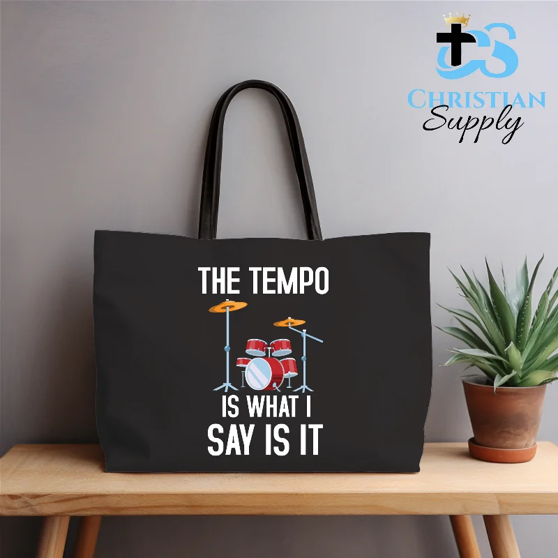 Women's Tote Bag with Detachable Pouch in Purple for Added ConvenienceThe Tempo is What I Say It Is Drums Tote Bag Women's Tote Bag with Detachable Pouch in Purple for Added ConvenienceThe Tempo is What I Say It Is Drums Tote Bag