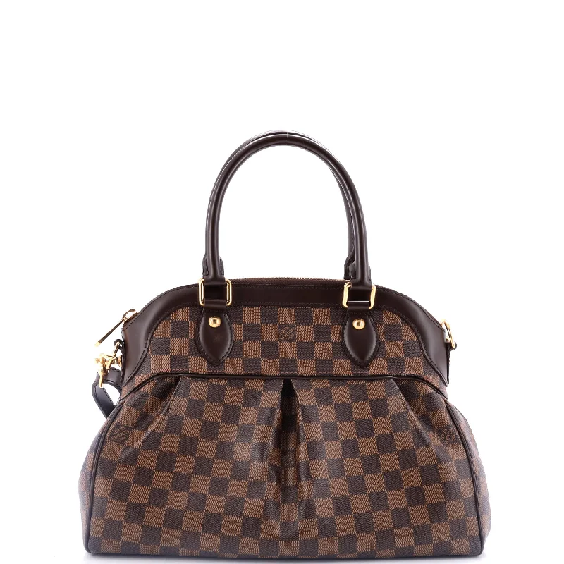 Printed Silk Shoulder Bag in Red for a Pop of ColorTrevi Handbag Damier PM