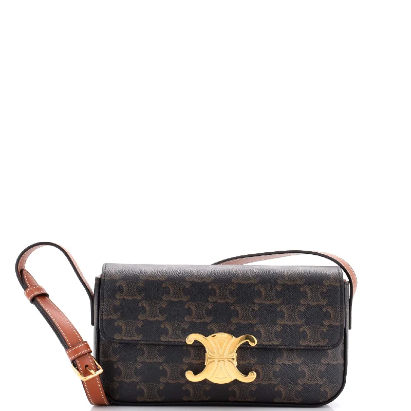 Quilted Shoulder Bag in Cream for a Classic and Elegant LookWomen's Shoulder Bag with Zippered Pockets in Orange for SafetyTriomphe East-West Shoulder Bag Triomphe Coated Canvas Quilted Shoulder Bag in Cream for a Classic and Elegant LookWomen's Shoulder Bag with Zippered Pockets in Orange for SafetyTriomphe East-West Shoulder Bag Triomphe Coated Canvas