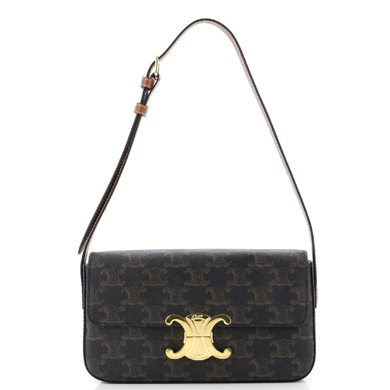 Women's Large Leather Shoulder Bag in Brown with Multiple Compartments for WorkWomen's Shoulder Bag with Faux Fur Strap in White for Winter StyleTriomphe East-West Shoulder Bag Triomphe Coated Canvas Women's Large Leather Shoulder Bag in Brown with Multiple Compartments for WorkWomen's Shoulder Bag with Faux Fur Strap in White for Winter StyleTriomphe East-West Shoulder Bag Triomphe Coated Canvas
