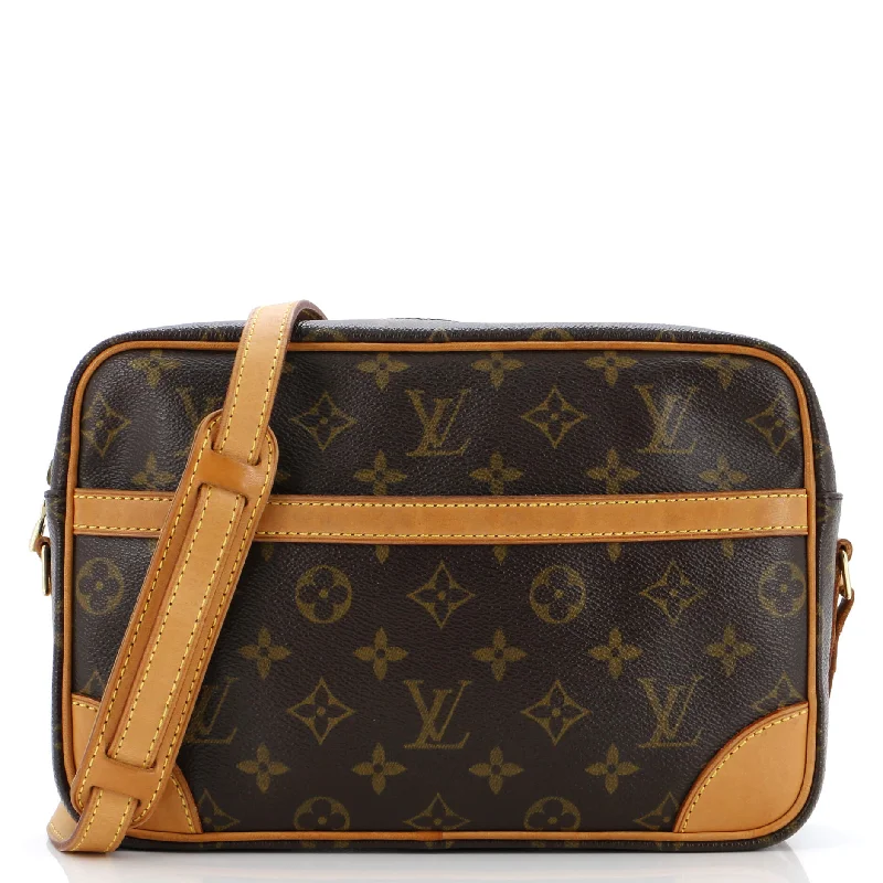 Women's Canvas Shoulder Bag in Navy with Striped Pattern for Beach TripsTrocadero Handbag Monogram Canvas 27 Women's Canvas Shoulder Bag in Navy with Striped Pattern for Beach TripsTrocadero Handbag Monogram Canvas 27