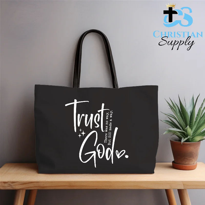 Waterproof Tote Bag in Yellow for Outdoor Activities in Wet WeatherTrust God Made a Way Tote Bag Waterproof Tote Bag in Yellow for Outdoor Activities in Wet WeatherTrust God Made a Way Tote Bag
