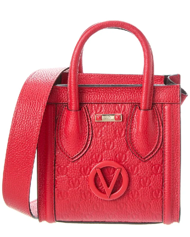 Women's Tote Bag with Detachable Pouch in Purple for Added ConvenienceValentino by Mario Valentino Eva Monogram Leather Tote