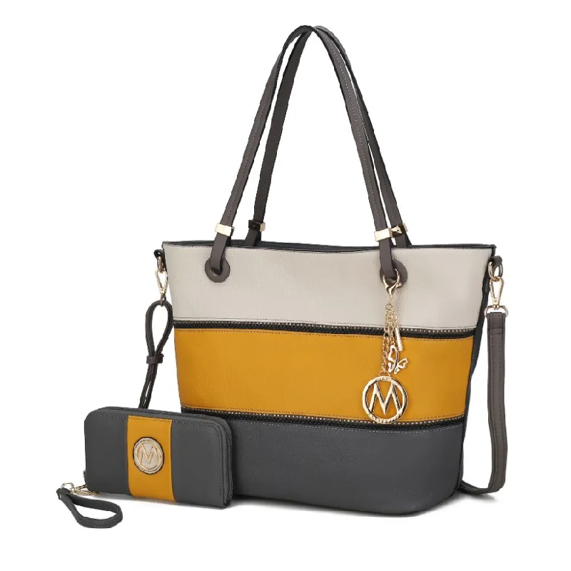 Oversized Jute Tote Bag in Natural Color with Rope Handles for a Beach VacationVallie Color-Block Vegan Leather Women’s Tote Bag with Matching Wallet – 2 pcs Oversized Jute Tote Bag in Natural Color with Rope Handles for a Beach VacationVallie Color-Block Vegan Leather Women’s Tote Bag with Matching Wallet – 2 pcs