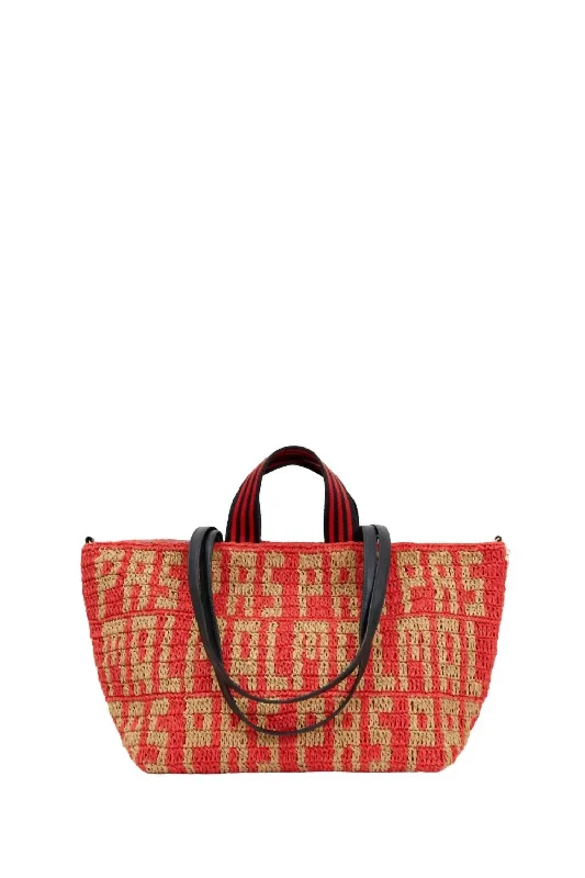 Geometric - Printed Tote Bag in Multicolor for a Contemporary and Trendy OutfitWomen's Bateau Tote In Natural/bright Poppy Geometric - Printed Tote Bag in Multicolor for a Contemporary and Trendy OutfitWomen's Bateau Tote In Natural/bright Poppy