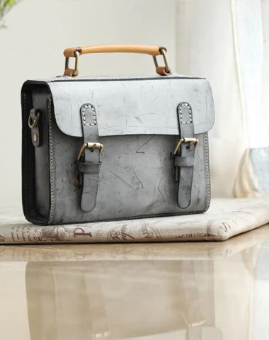 Women's Large Leather Shoulder Bag in Brown with Multiple Compartments for WorkWomens Gray Leather Small Satchel Bag Waxed Leather Cambridge Small Handbag Shoulder Bag Purse for Women Women's Large Leather Shoulder Bag in Brown with Multiple Compartments for WorkWomens Gray Leather Small Satchel Bag Waxed Leather Cambridge Small Handbag Shoulder Bag Purse for Women