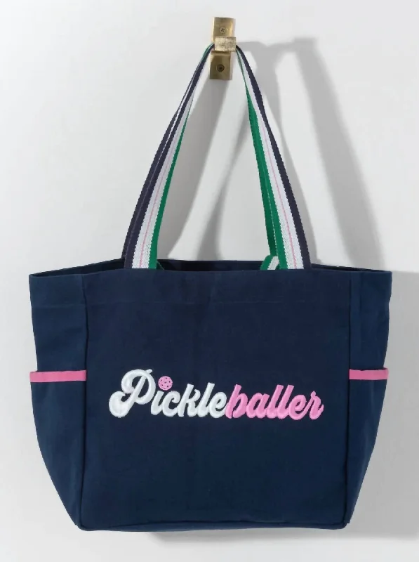 Women's Tote Bag with Magnetic Closure in Orange for Easy Access on the GoWomen's Pickleballer Tote Bag In Navy Women's Tote Bag with Magnetic Closure in Orange for Easy Access on the GoWomen's Pickleballer Tote Bag In Navy