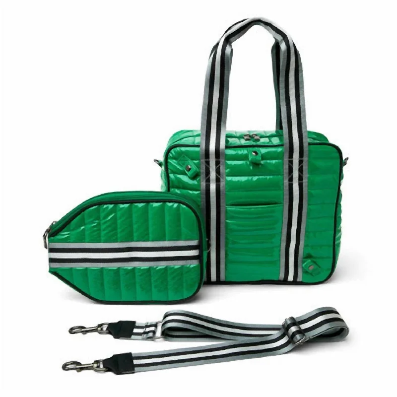Women's Tote Bag with Detachable Pouch in Purple for Added ConvenienceWomen's Sporty Spice Pickle Ball Bag In Green