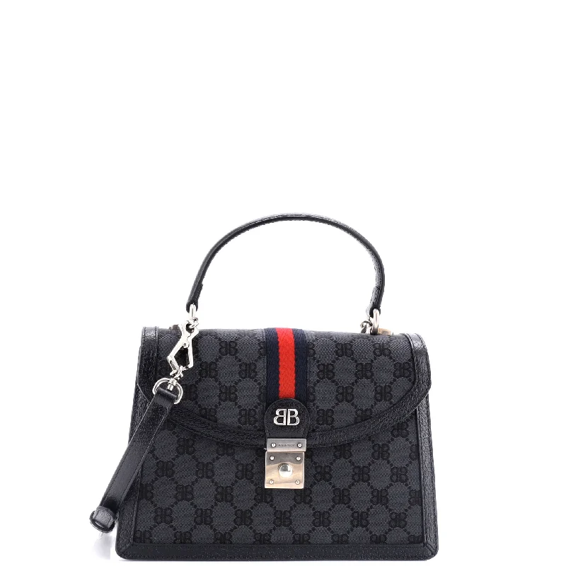 Shoulder Bag with Geometric Pattern in Multicolor for a Contemporary Stylex Gucci The Hacker Project Top Handle Bag BB Coated Canvas Small Shoulder Bag with Geometric Pattern in Multicolor for a Contemporary Stylex Gucci The Hacker Project Top Handle Bag BB Coated Canvas Small