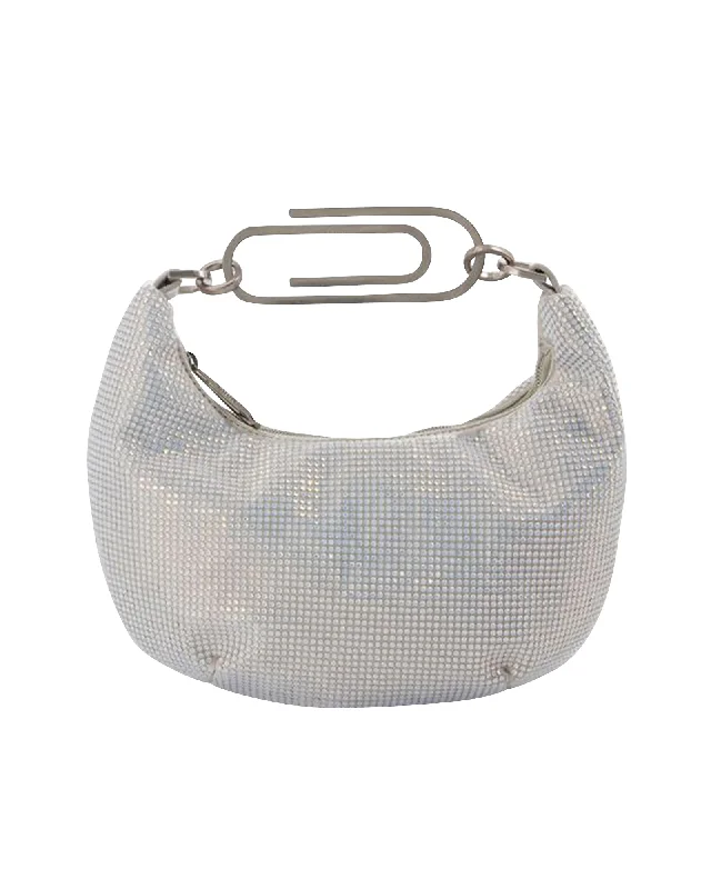 Women's Crossbody Bag with Multiple Compartments in Gray for Organized Daily UseBinder Clip 20 Bag in Strass / Blue Women's Crossbody Bag with Multiple Compartments in Gray for Organized Daily UseBinder Clip 20 Bag in Strass / Blue