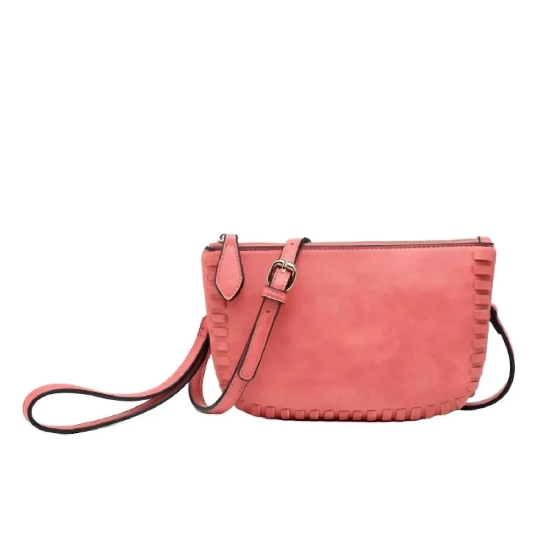Hand - painted Canvas Crossbody Bag in Yellow for a Unique and Artistic LookBonnie Vegan Whipstitch Clutch/crossbody In Raspberry Hand - painted Canvas Crossbody Bag in Yellow for a Unique and Artistic LookBonnie Vegan Whipstitch Clutch/crossbody In Raspberry