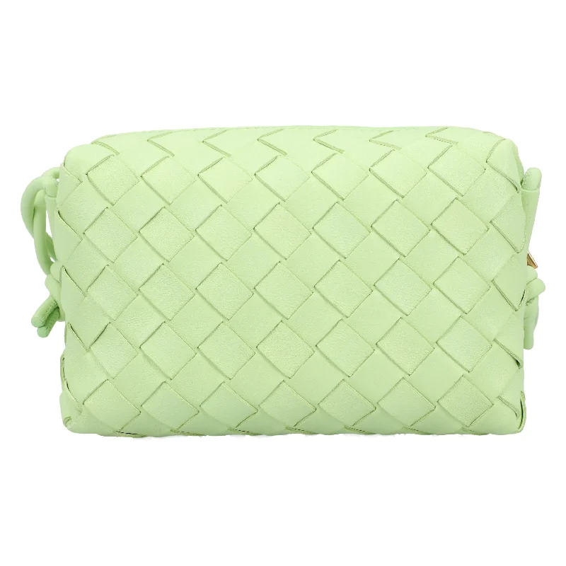 Geometric - Printed PVC Crossbody Bag in Multicolor for Trendy Street StyleBottega Veneta Mini Loop Camera Bag green