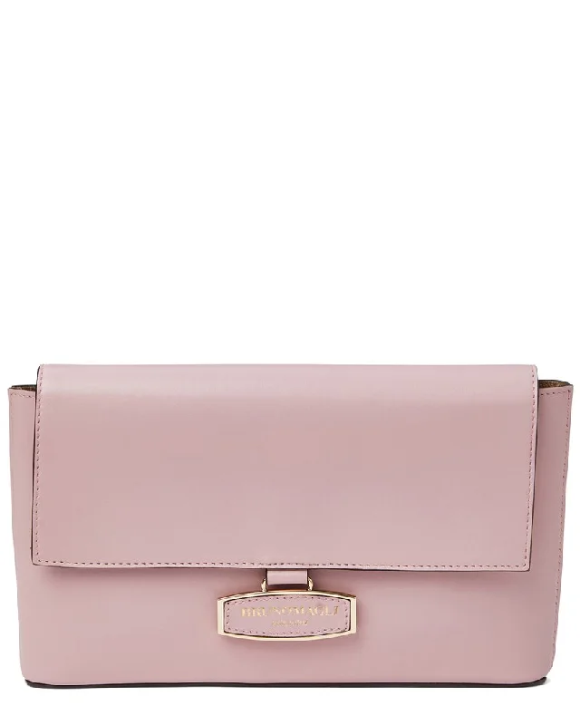 Leather - Trimmed Denim Crossbody Bag in Blue for a Vintage - Inspired LookBruno Magli Stella Leather Clutch Crossbody Leather - Trimmed Denim Crossbody Bag in Blue for a Vintage - Inspired LookBruno Magli Stella Leather Clutch Crossbody