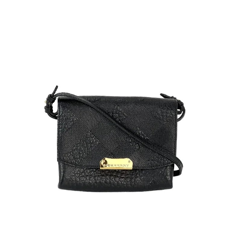 Embroidered Silk Crossbody Bag in Purple for Formal Events and WeddingsBurberry Signature Grain Leather Check Embossed Langley Black Crossbody Embroidered Silk Crossbody Bag in Purple for Formal Events and WeddingsBurberry Signature Grain Leather Check Embossed Langley Black Crossbody