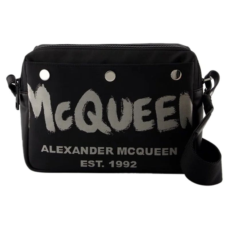 Women's Crossbody Bag with Multiple Compartments in Gray for Organized Daily UseCamera Crossbody - Alexander McQueen - Polyester - Black Women's Crossbody Bag with Multiple Compartments in Gray for Organized Daily UseCamera Crossbody - Alexander McQueen - Polyester - Black