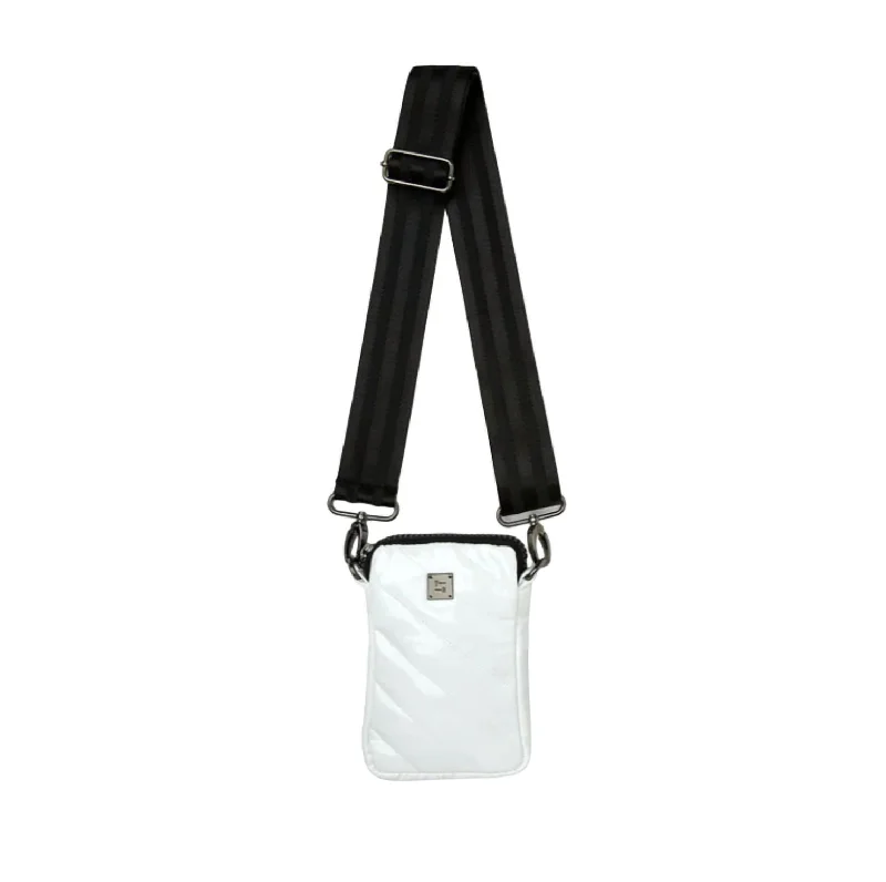 Metallic Crossbody Bag in Silver for New Year's Eve and Special CelebrationsCell Diagonal 2.0 Handbag In White Patent Metallic Crossbody Bag in Silver for New Year's Eve and Special CelebrationsCell Diagonal 2.0 Handbag In White Patent