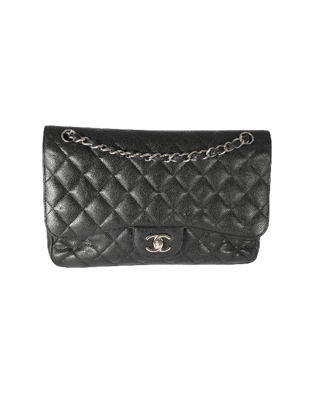 Women's Small Leather Crossbody Bag in Black with Gold Hardware for Evening PartiesChanel Black Caviar Leather Jumbo Double Flap Bag Women's Small Leather Crossbody Bag in Black with Gold Hardware for Evening PartiesChanel Black Caviar Leather Jumbo Double Flap Bag