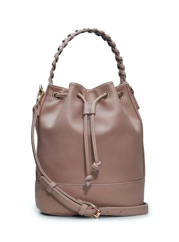 Women's Crossbody Bag with Magnetic Closure in White for Quick AccessChloe Bucket Bag In Sand Women's Crossbody Bag with Magnetic Closure in White for Quick AccessChloe Bucket Bag In Sand