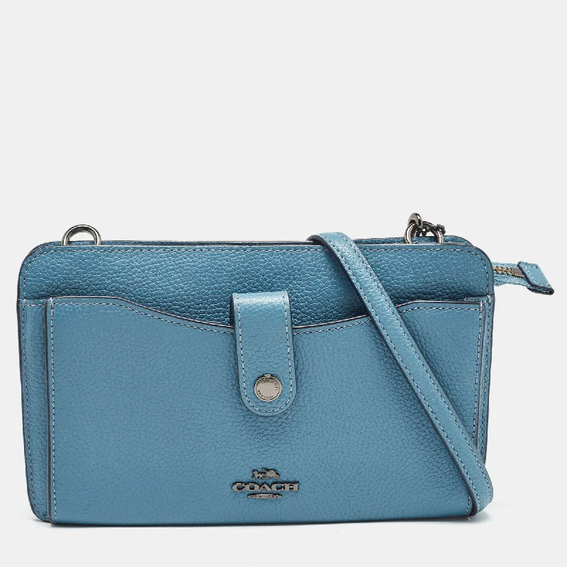 Women's Mini Crossbody Bag in Pink Velvet with Rhinestone Accents for Girls' Nights OutCoach Blue Leather Noa Pop Up Crossbody Bag Women's Mini Crossbody Bag in Pink Velvet with Rhinestone Accents for Girls' Nights OutCoach Blue Leather Noa Pop Up Crossbody Bag