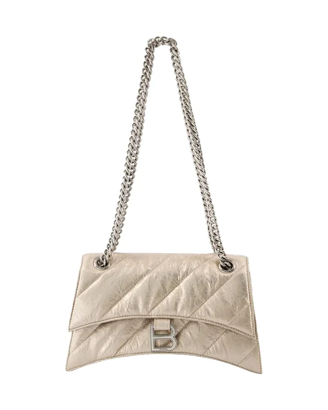Medium - sized Canvas Crossbody Bag in Beige with Floral Print for Spring OutingsCrush Chain S Crossbody - Balenciaga - Leather - Beige Medium - sized Canvas Crossbody Bag in Beige with Floral Print for Spring OutingsCrush Chain S Crossbody - Balenciaga - Leather - Beige