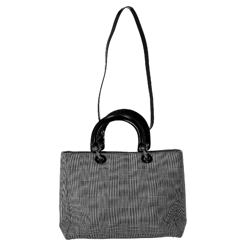 Women's Crossbody Bag with Zippered Pocket on the Back in Red for SecurityDior Large Lady Dior Houndstooth Print Hand Bag in Canvas Women's Crossbody Bag with Zippered Pocket on the Back in Red for SecurityDior Large Lady Dior Houndstooth Print Hand Bag in Canvas