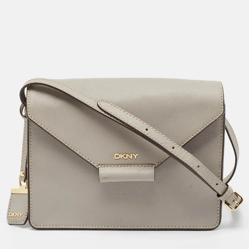 Women's Crossbody Bag with RFID - Blocking Pocket in Black for Safe TravelDkny Grey Leather Bryant Park Edge Flap Crossbody Bag Women's Crossbody Bag with RFID - Blocking Pocket in Black for Safe TravelDkny Grey Leather Bryant Park Edge Flap Crossbody Bag