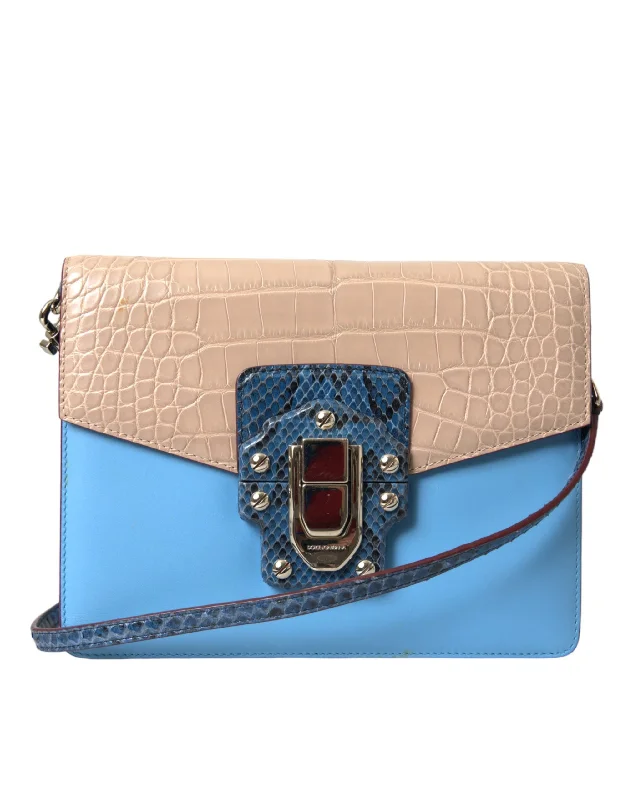 Large Faux Leather Crossbody Bag in Brown with Tassel Details for Casual TravelDolce & Gabbana blue Exotic Leather LUCIA Crossbody Purse Women's Bag (Pre-Owned) Large Faux Leather Crossbody Bag in Brown with Tassel Details for Casual TravelDolce & Gabbana blue Exotic Leather LUCIA Crossbody Purse Women's Bag (Pre-Owned)