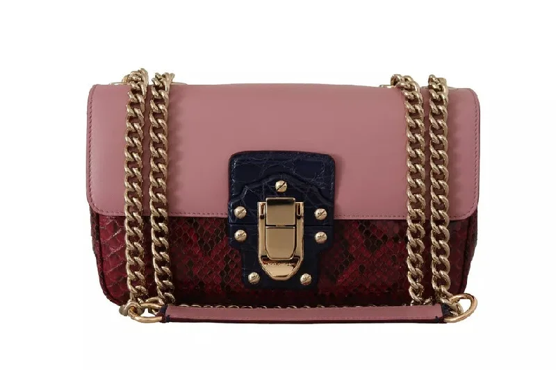 Metallic Crossbody Bag in Silver for New Year's Eve and Special CelebrationsDolce & Gabbana Exotic Skins Chain Purse LUCIA Leather Women's Bag (Pre-Owned) Metallic Crossbody Bag in Silver for New Year's Eve and Special CelebrationsDolce & Gabbana Exotic Skins Chain Purse LUCIA Leather Women's Bag (Pre-Owned)