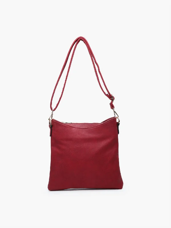 Women's Crossbody Bag with Multiple Compartments in Gray for Organized Daily UseEmma Purse In Wine Women's Crossbody Bag with Multiple Compartments in Gray for Organized Daily UseEmma Purse In Wine