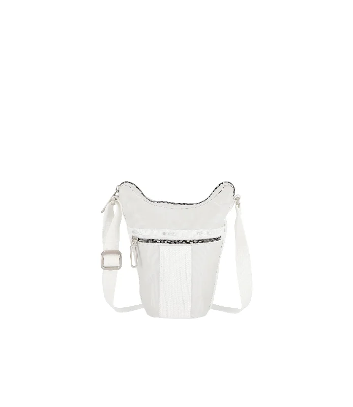 Leather - Trimmed Denim Crossbody Bag in Blue for a Vintage - Inspired LookEssential Mini Crossbody Leather - Trimmed Denim Crossbody Bag in Blue for a Vintage - Inspired LookEssential Mini Crossbody