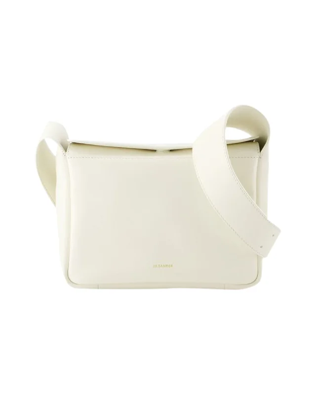 Women's Crossbody Bag with Zippered Pocket on the Back in Red for SecurityFlap Messenger Xs Crossbody - Jil Sander - Leather - Beige