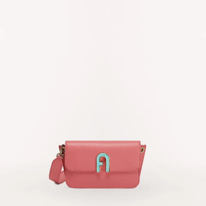 Medium - sized Canvas Crossbody Bag in Beige with Floral Print for Spring OutingsFurla Gemma Mini Bag M Medium - sized Canvas Crossbody Bag in Beige with Floral Print for Spring OutingsFurla Gemma Mini Bag M