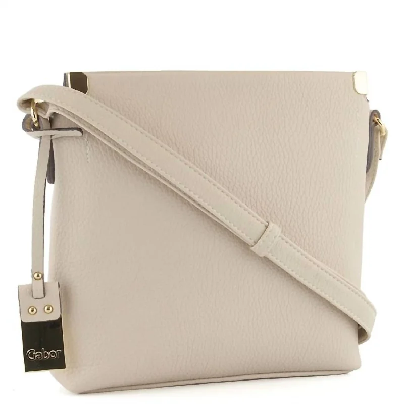 Metallic Crossbody Bag in Silver for New Year's Eve and Special CelebrationsGela Crossbody In Beige 8959-23 Metallic Crossbody Bag in Silver for New Year's Eve and Special CelebrationsGela Crossbody In Beige 8959-23
