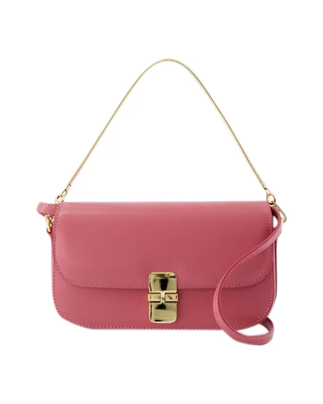 Medium - sized Canvas Crossbody Bag in Beige with Floral Print for Spring OutingsGrace Chaine Crossbody - A.P.C. - Leather - Pink Medium - sized Canvas Crossbody Bag in Beige with Floral Print for Spring OutingsGrace Chaine Crossbody - A.P.C. - Leather - Pink