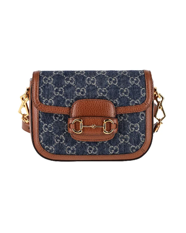 Women's Crossbody Bag with Zippered Pocket on the Back in Red for SecurityGucci Horsebit 1955 Mini Shoulder Bag in Brown Canvas and Leather Women's Crossbody Bag with Zippered Pocket on the Back in Red for SecurityGucci Horsebit 1955 Mini Shoulder Bag in Brown Canvas and Leather