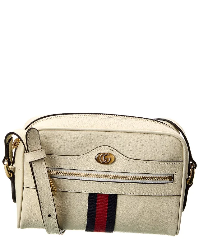 Women's Crossbody Bag with Magnetic Closure in White for Quick AccessGucci Ophidia Mini Leather Crossbody Women's Crossbody Bag with Magnetic Closure in White for Quick AccessGucci Ophidia Mini Leather Crossbody