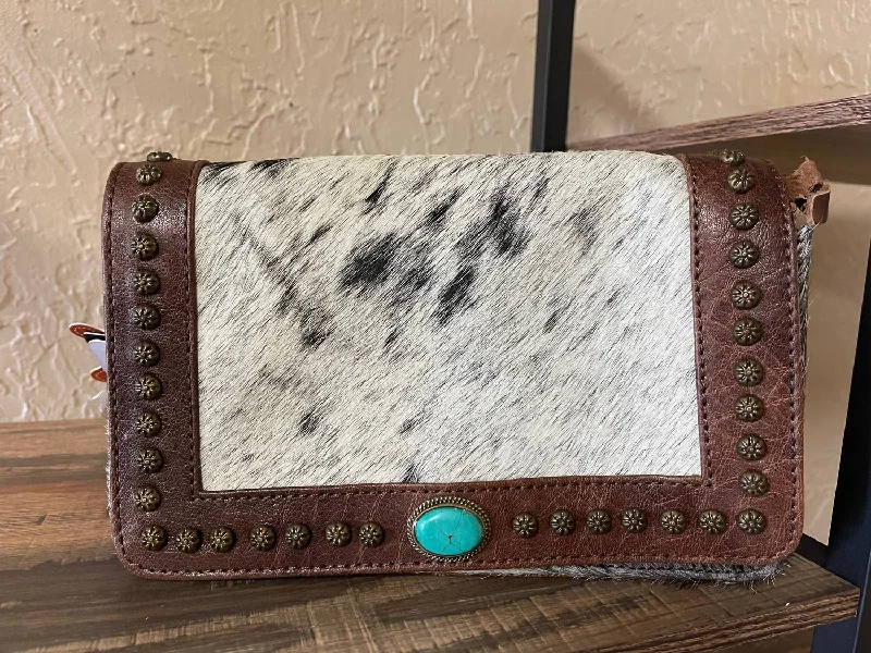 Women's Small Leather Crossbody Bag in Black with Gold Hardware for Evening PartiesHair On Crossbody In Cream/brown Women's Small Leather Crossbody Bag in Black with Gold Hardware for Evening PartiesHair On Crossbody In Cream/brown